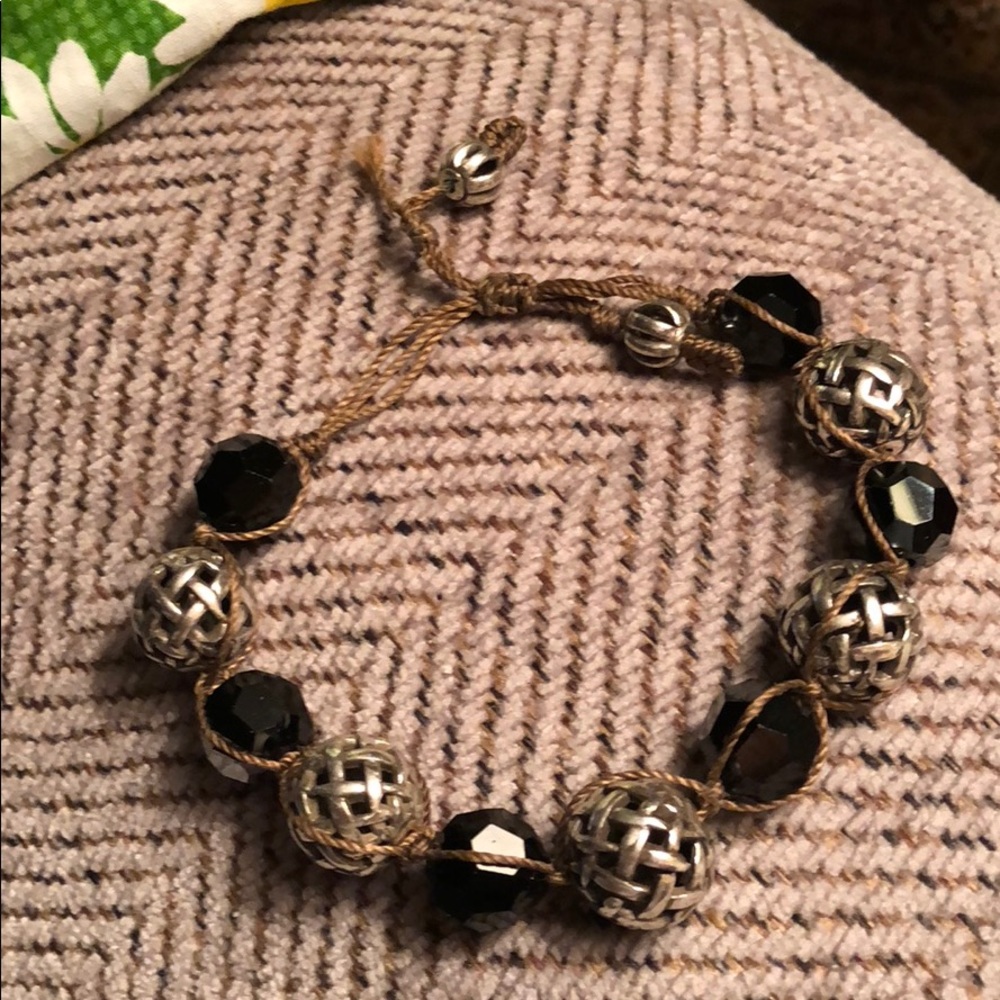 Brighton SilverGarnet Glass Stone Bracelet
